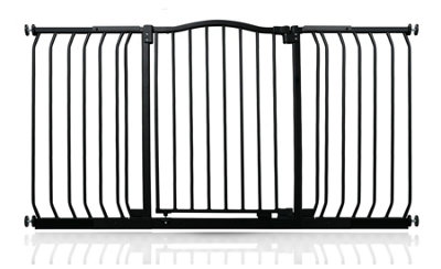 Safetots Curved Top Safety Gate143Cm152CmMatt BlackPressure Fit Stair Gate from B&Q
