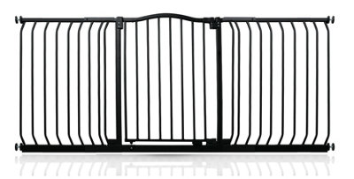 Safetots Curved Top Safety Gate170Cm179CmMatt BlackPressure Fit Stair Gate from B&Q