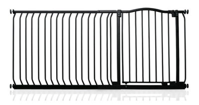 Safetots Curved Top Safety Gate171Cm180CmMatt BlackPressure Fit Stair Gate from B&Q