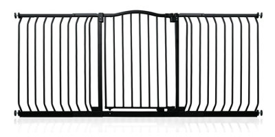 Safetots Curved Top Safety Gate179Cm188CmMatt BlackPressure Fit Stair Gate from B&Q