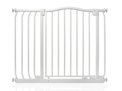 Safetots Curved Top Safety Gate89Cm98CmMatt WhitePressure Fit Stair Gate from B&Q