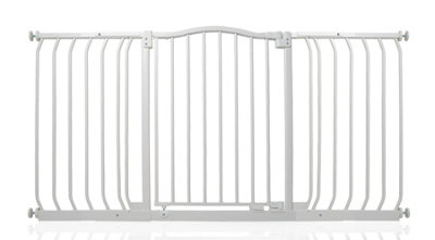 Safetots White Curved Top Safety Gate, - 152Cm, Matt Pressure Fit Stair Gate 143Cm