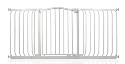 Safetots Curved Top Safety Gate152Cm161CmMatt WhitePressure Fit Stair Gate from B&Q