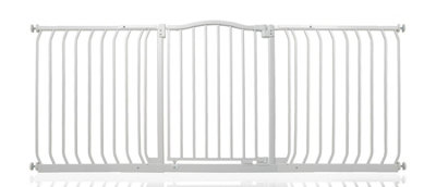 Safetots Curved Top Safety Gate179Cm188CmMatt WhitePressure Fit Stair Gate from B&Q