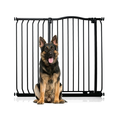 Bettacare Extra Tall Curved Top Dog Gate98Cm107CmMatt BlackExtra Tall 100Cm In HeightPressure Fit Pet Gate from B&Q