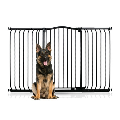 Bettacare Extra Tall Curved Top Dog Gate152Cm161CmMatt BlackExtra Tall 100Cm In HeightPressure Fit Pet Gate from B&Q