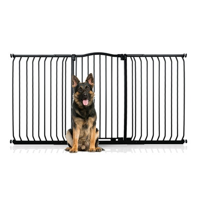 Bettacare Extra Tall Curved Top Dog Gate179Cm188CmMatt BlackExtra Tall 100Cm In HeightPressure Fit Pet Gate from B&Q