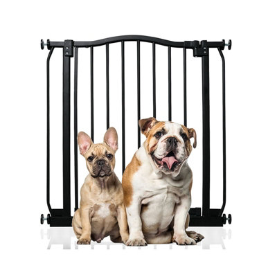 Bettacare Black Curved Top Dog Gate, - 80Cm, Matt Pressure Fit Pet Gate For Dog And Puppy, Pet And Dog Barrier 71Cm