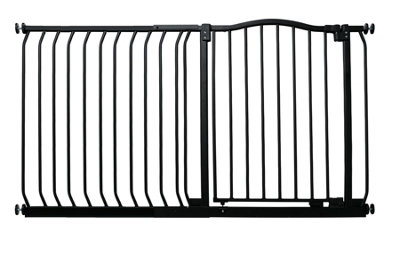 Bettacare Curved Top Dog Gate171Cm180CmMatt BlackPressure Fit Pet Gate For Dog And PuppyPet And Dog Barrier from B&Q