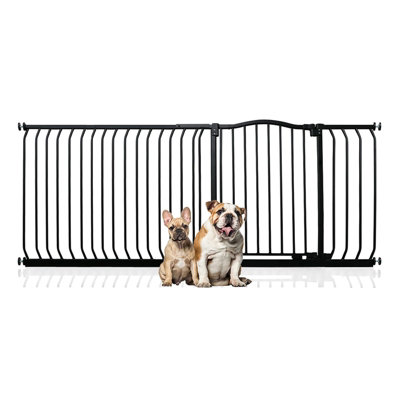Bettacare Curved Top Dog Gate189Cm198CmMatt BlackPressure Fit Pet Gate For Dog And PuppyPet And Dog Barrier from B&Q