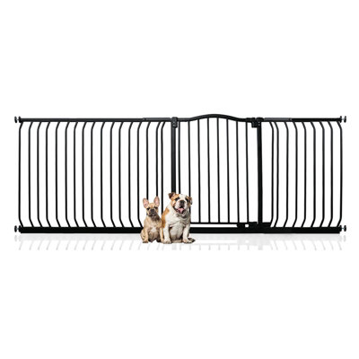 Bettacare Curved Top Dog Gate216Cm225CmMatt BlackPressure Fit Pet Gate For Dog And PuppyPet And Dog Barrier from B&Q