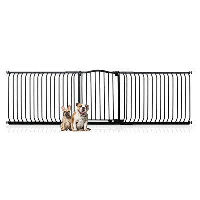 Bettacare Curved Top Dog Gate271Cm280CmMatt BlackPressure Fit Pet Gate For Dog And PuppyPet And Dog Barrier from B&Q