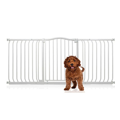 Bettacare Curved Top Dog Gate161Cm170CmMatt WhitePressure Fit Pet Gate For Dog And PuppyPet And Dog Barrier from B&Q