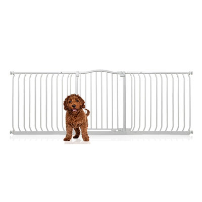 Bettacare Curved Top Dog Gate197Cm206CmMatt WhitePressure Fit Pet Gate For Dog And PuppyPet And Dog Barrier from B&Q