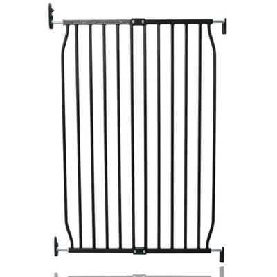 Safetots Extra Tall Eco Screw Fit Baby Gate, 70Cm - 80Cm, Extra Tall Gate 100Cm In Height, Stair Gate For Baby Black