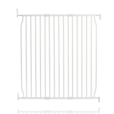 Safetots White Eco Screw Fit Baby Gate, - 110Cm, Stair Gate For Toddler And Baby, Screw Fit Safety Barrier 100Cm