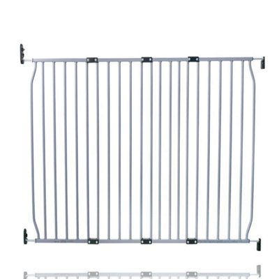 Safetots Eco Screw Fit Baby Gate, 130Cm - 140Cm, Stair Gate For Toddler And Baby, Screw Fit Safety Barrier Grey