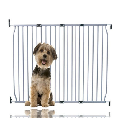 Bettacare Grey Eco Screw Fit Pet Gate, - 140Cm, Screw Fitted Dog Gate, Safety Gate For Puppy 130Cm