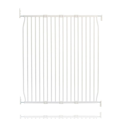 Safetots Extra Tall Eco Screw Fit Baby Gate, 110Cm - 120Cm, Extra Tall Gate 100Cm In Height, Stair Gate For Baby White