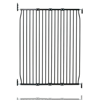Safetots Extra Tall Eco Screw Fit Baby Gate, 110Cm - 120Cm, Extra Tall Gate 100Cm In Height, Stair Gate For Baby Black