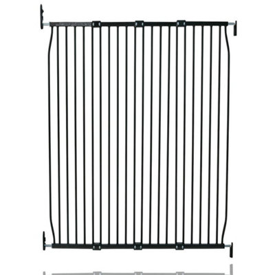 Safetots Black Extra Tall Eco Screw Fit Baby Gate, 130Cm - 140Cm, Extra Tall Gate 100Cm In Height, Stair Gate For Baby