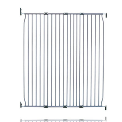 Safetots Extra Tall Eco Screw Fit Baby Gate, 130Cm - 140Cm, Extra Tall Gate 100Cm In Height, Stair Gate For Baby Grey