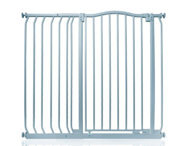 Safetots Extra Tall Curved Top Safety Gate107Cm116CmMatt GreyExtra Tall 100Cm In HeightPressure Fit Stair Gate from B&Q