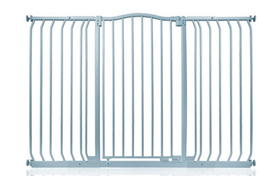 Safetots Extra Tall Curved Top Safety Gate143Cm152CmMatt GreyExtra Tall 100Cm In HeightPressure Fit Stair Gate from B&Q