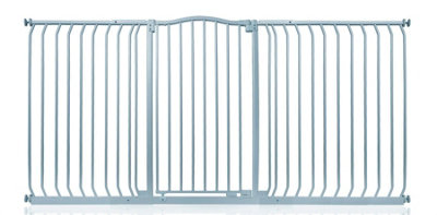 Safetots Extra Tall Curved Top Safety Gate188Cm197CmMatt GreyExtra Tall 100Cm In HeightPressure Fit Stair Gate from B&Q
