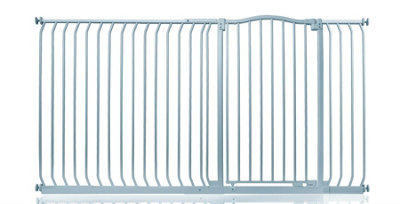 Safetots Extra Tall Curved Top Safety Gate189Cm198CmMatt GreyExtra Tall 100Cm In HeightPressure Fit Stair Gate from B&Q