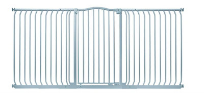 Safetots Extra Tall Curved Top Safety Gate197Cm206CmMatt GreyExtra Tall 100Cm In HeightPressure Fit Stair Gate from B&Q