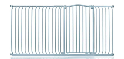 Safetots Extra Tall Curved Top Safety Gate198Cm207CmMatt GreyExtra Tall 100Cm In HeightPressure Fit Stair Gate from B&Q