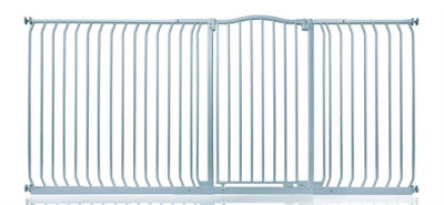 Safetots Extra Tall Curved Top Safety Gate216Cm225CmMatt GreyExtra Tall 100Cm In HeightPressure Fit Stair Gate from B&Q