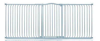 Safetots Extra Tall Curved Top Safety Gate234Cm243CmMatt GreyExtra Tall 100Cm In HeightPressure Fit Stair Gate from B&Q