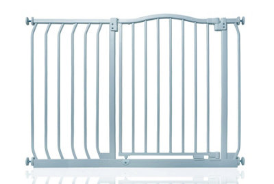 Safetots Curved Top Safety Gate, 98Cm - 107Cm, Matt Pressure Fit Stair Gate Grey