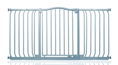 Safetots Curved Top Safety Gate, 143Cm - 152Cm, Matt Pressure Fit Stair Gate Grey