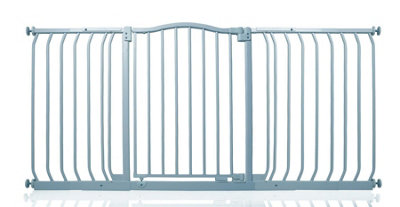 Safetots Curved Top Safety Gate, 152Cm - 161Cm, Matt Pressure Fit Stair Gate Grey