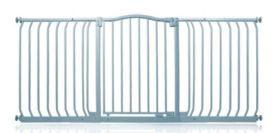 Safetots Curved Top Safety Gate, 161Cm - 170Cm, Matt Pressure Fit Stair Gate Grey