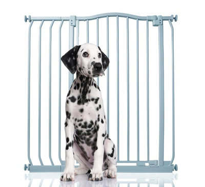 Bettacare Extra Tall Curved Top Dog Gate89Cm98CmMatt GreyExtra Tall 100Cm In HeightPressure Fit Pet Gate from B&Q