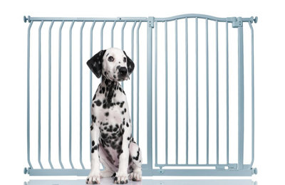 Bettacare Extra Tall Curved Top Dog Gate134Cm143CmMatt GreyExtra Tall 100Cm In HeightPressure Fit Pet Gate from B&Q