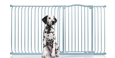 Bettacare Extra Tall Curved Top Dog Gate189Cm198CmMatt GreyExtra Tall 100Cm In HeightPressure Fit Pet Gate from B&Q
