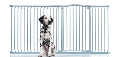 Bettacare Extra Tall Curved Top Dog Gate198Cm207CmMatt GreyExtra Tall 100Cm In HeightPressure Fit Pet Gate from B&Q