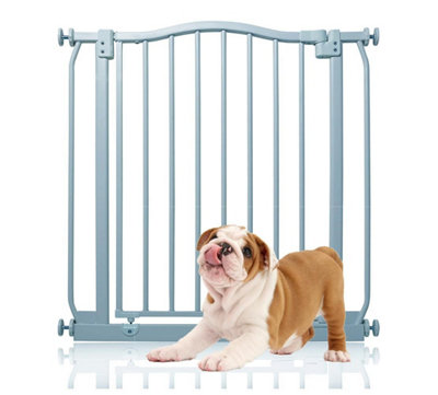 Bettacare Curved Top Dog Gate71Cm80CmMatt GreyPressure Fit Pet Gate For Dog And PuppyPet And Dog Barrier from B&Q