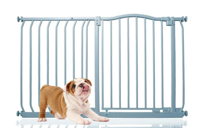Bettacare Curved Top Dog Gate116Cm125CmMatt GreyPressure Fit Pet Gate For Dog And PuppyPet And Dog Barrier from B&Q