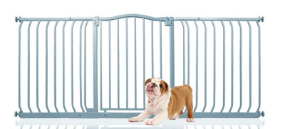 Bettacare Curved Top Dog Gate170Cm179CmMatt GreyPressure Fit Pet Gate For Dog And PuppyPet And Dog Barrier from B&Q