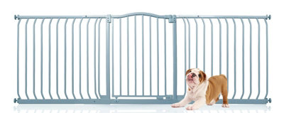 Bettacare Curved Top Dog Gate197Cm206CmMatt GreyPressure Fit Pet Gate For Dog And PuppyPet And Dog Barrier from B&Q