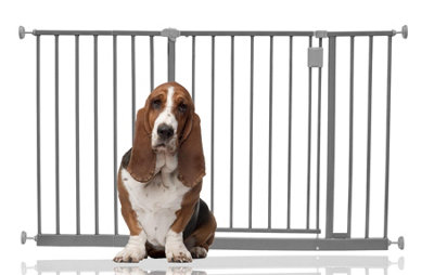 Bettacare Extra Wide Hallway Dog Gate122Cm128CmGreyPressure Fit Pet GatePuppy Safety Barrier from B&Q