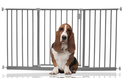 Bettacare Extra Wide Hallway Dog Gate134Cm140CmGreyPressure Fit Pet GatePuppy Safety Barrier from B&Q