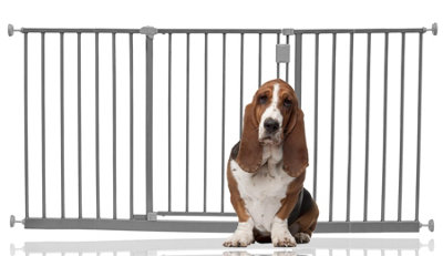 Bettacare Extra Wide Hallway Dog Gate147Cm152CmGreyPressure Fit Pet GatePuppy Safety Barrier from B&Q