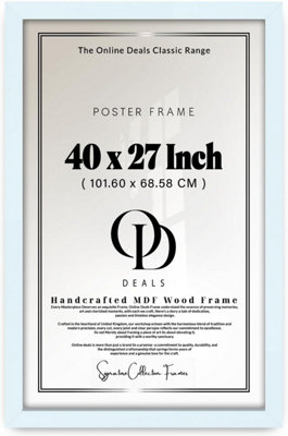 27 X 40 Inch Mdf Wood Frame With Perspex Front Dual Orientation Landscape Portrait Wall Mount (White) from B&Q